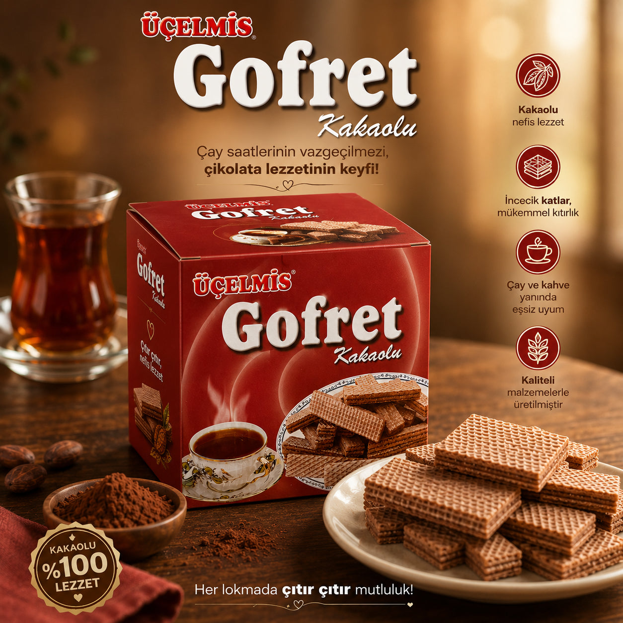 ÜÇELL KAKAOLU GOFRET
