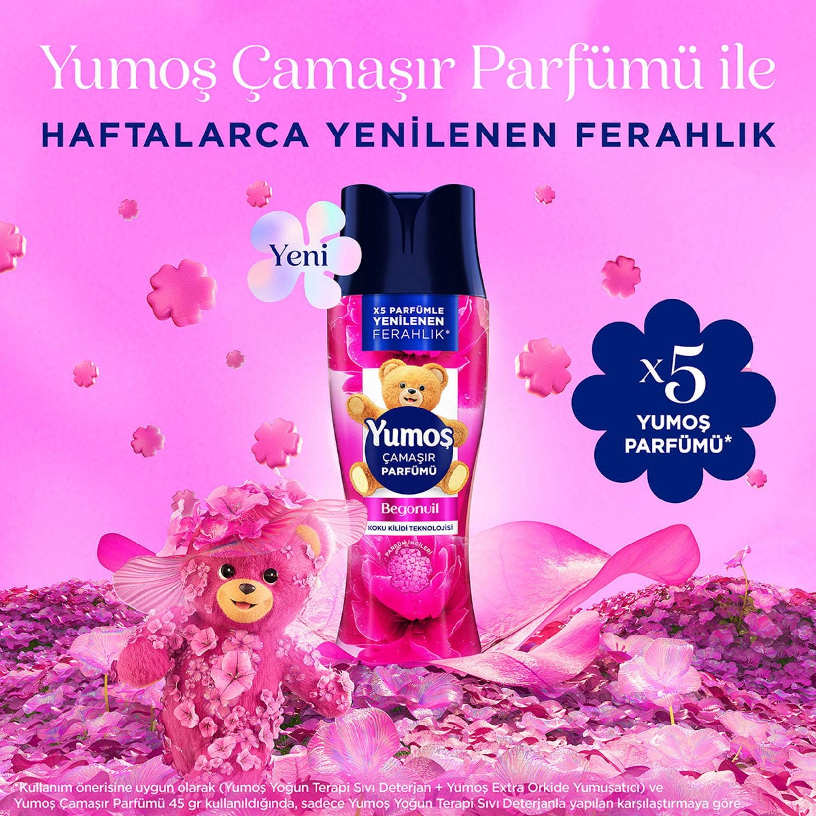 Yumoş x5 Parfüm Bogonvil Etkisi Çamaşır Parfümü