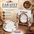 Hilland Begonya Yemek Tabağı 6Lı