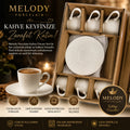 Zarif Porselen Kahve Seti Melody