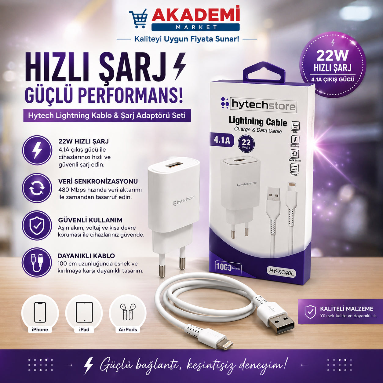 HytechStore İphone Şarj Aleti