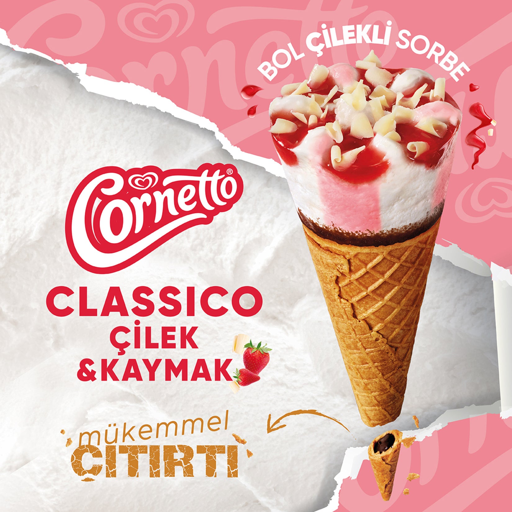 Cornetto Classıco Çilek&Kaymak