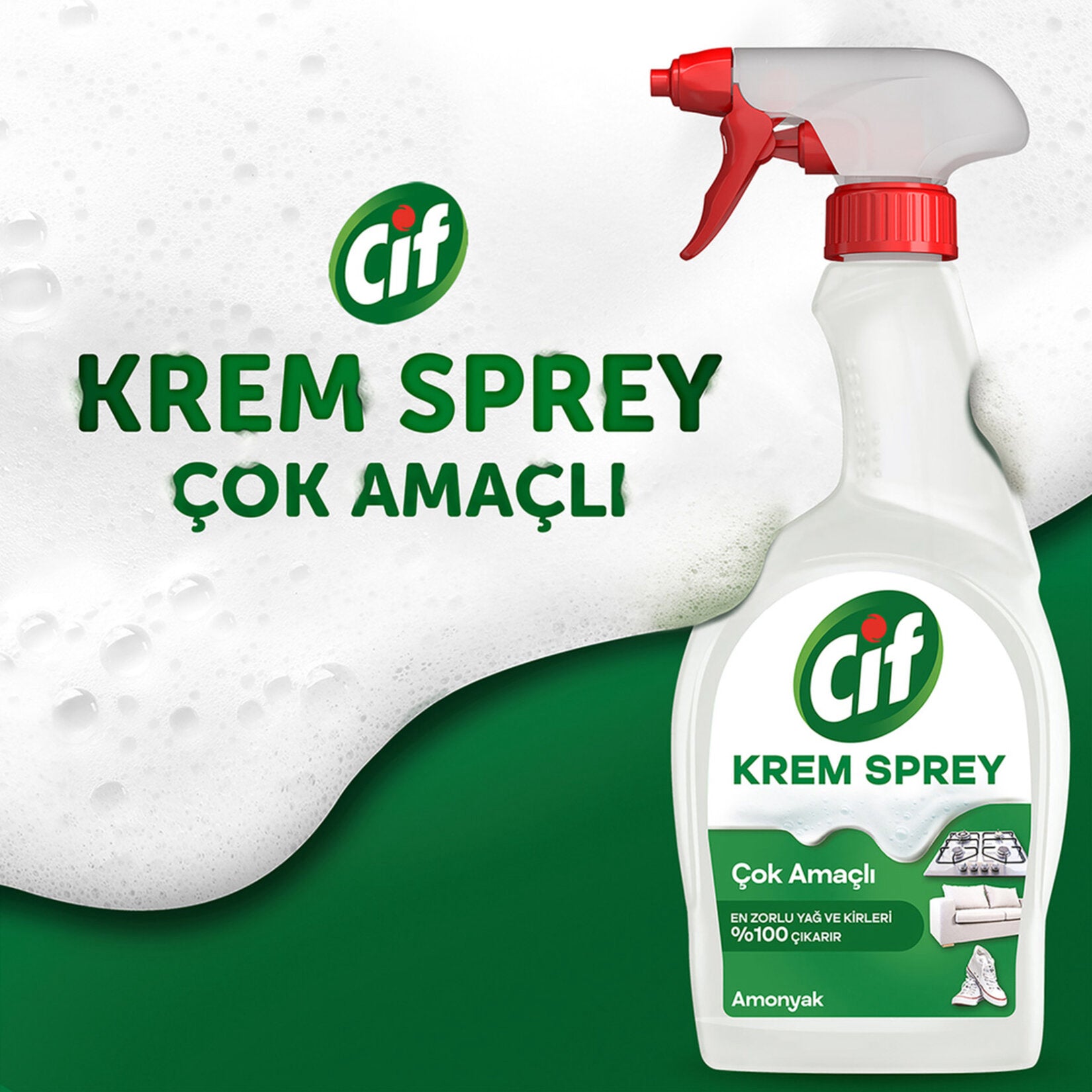 Cif Krem Sprey Çok Amaçlı Amonyaklı