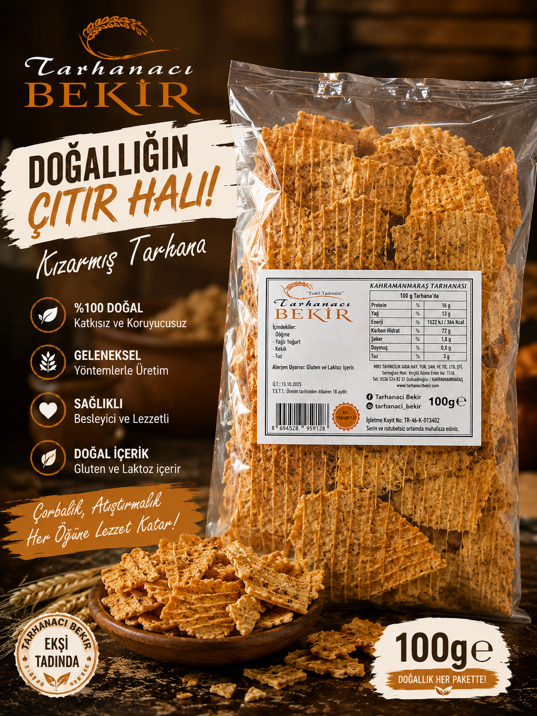 Tarhanacı Bekir Kızarmış Tarhana 100gr