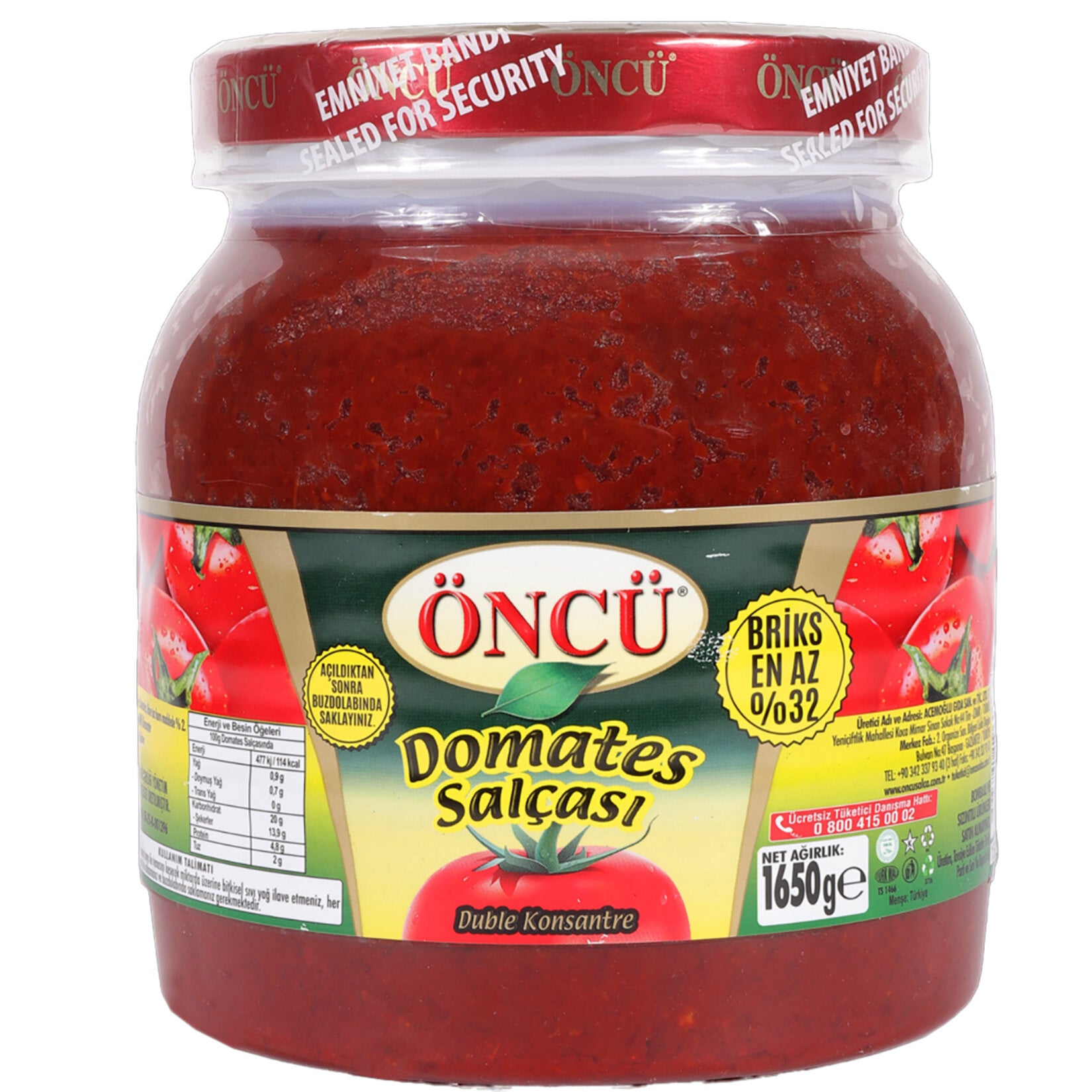 Öncü Domates Salçası 1650g