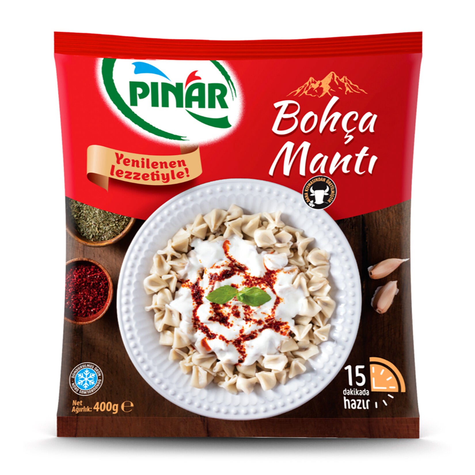 Pınar Bohça Mantı 400g