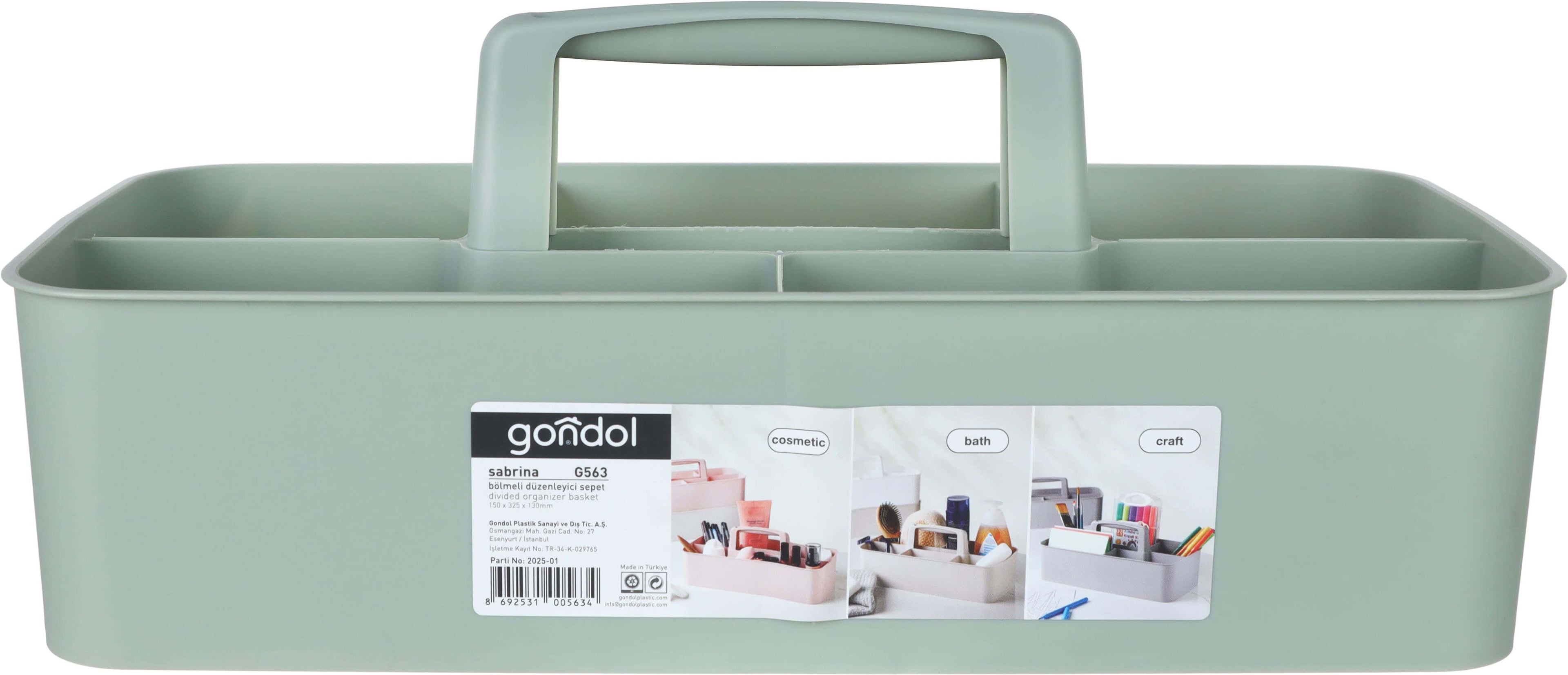 Gondol Bölmeli Düzenleyici Sepet