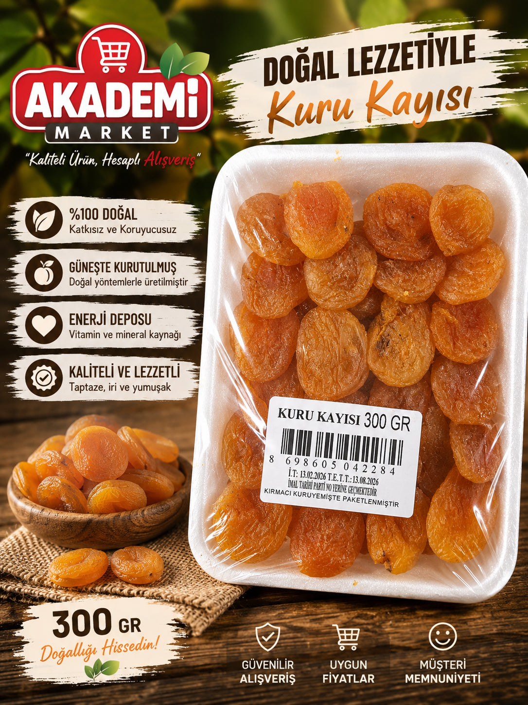 300gr Kuru Kayısı