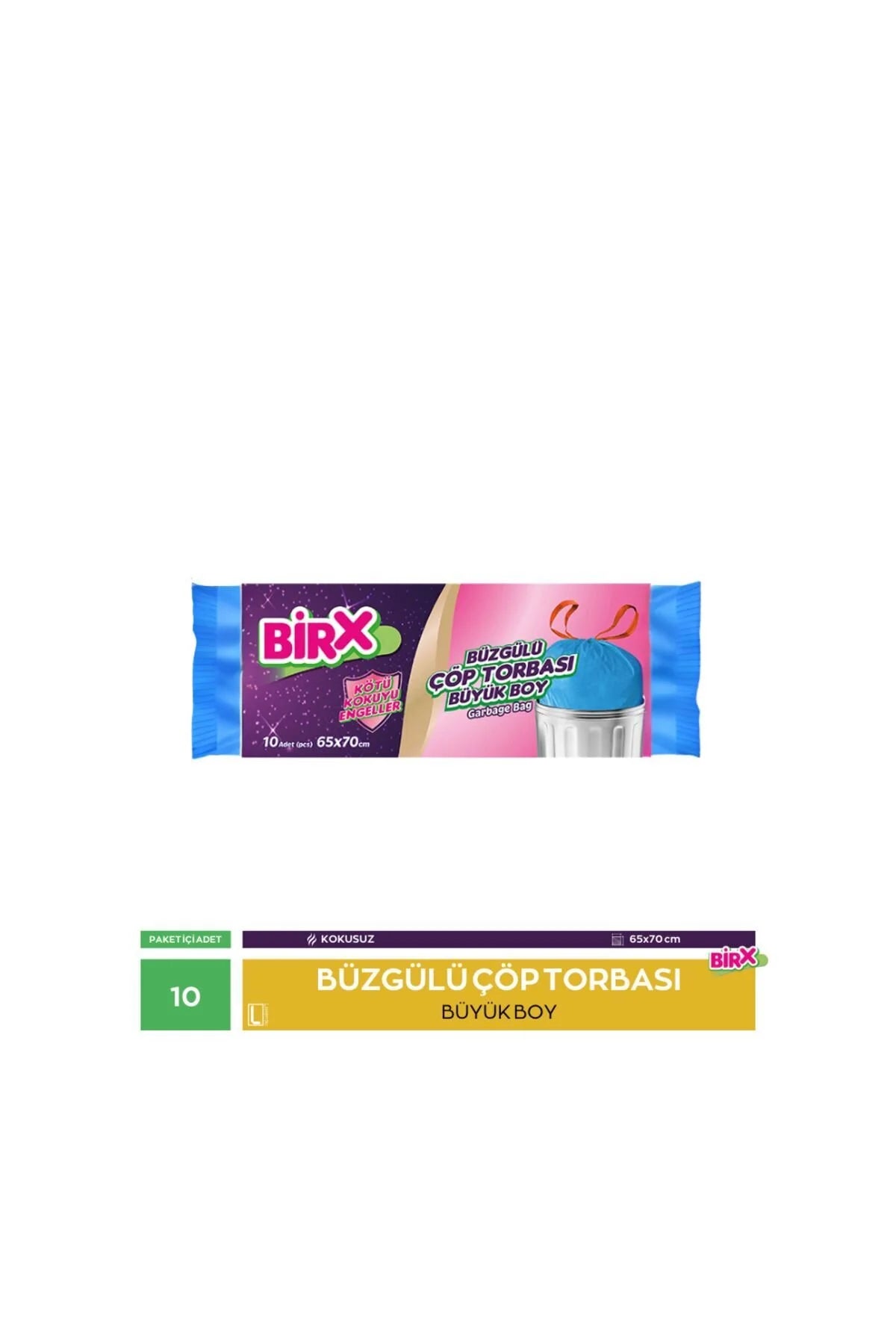 Birx Büzgülü Çöp Torbası Büyük Boy